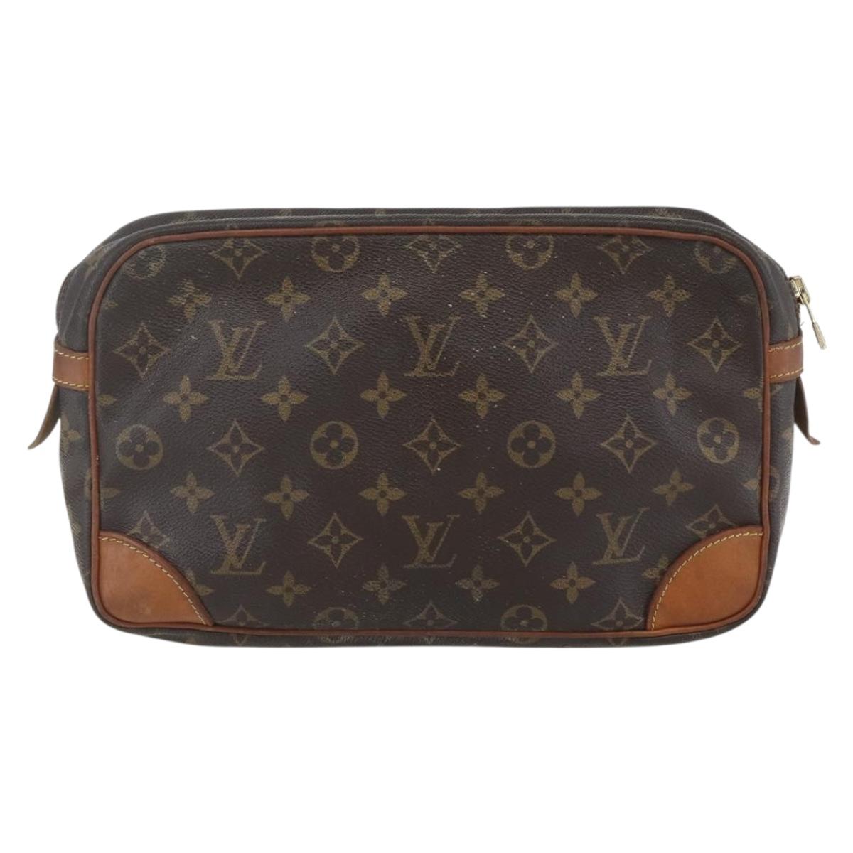 LOUIS VUITTON Monogram Compiegne 28 Clutch Bag M51845 LV Auth th6565