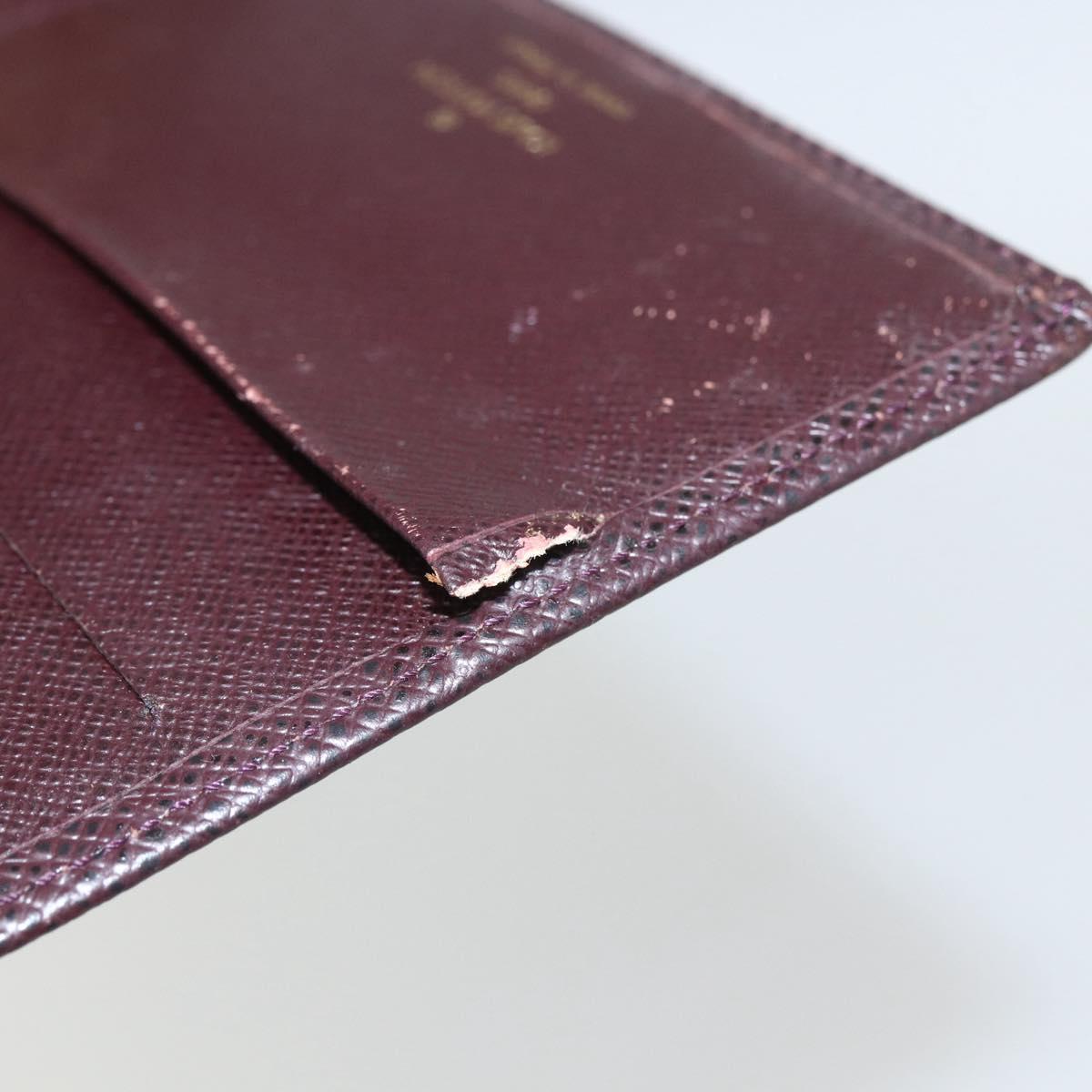 LOUIS VUITTON Taiga Agenda MM Day Planner Cover Acajou R20416 LV Auth th6572