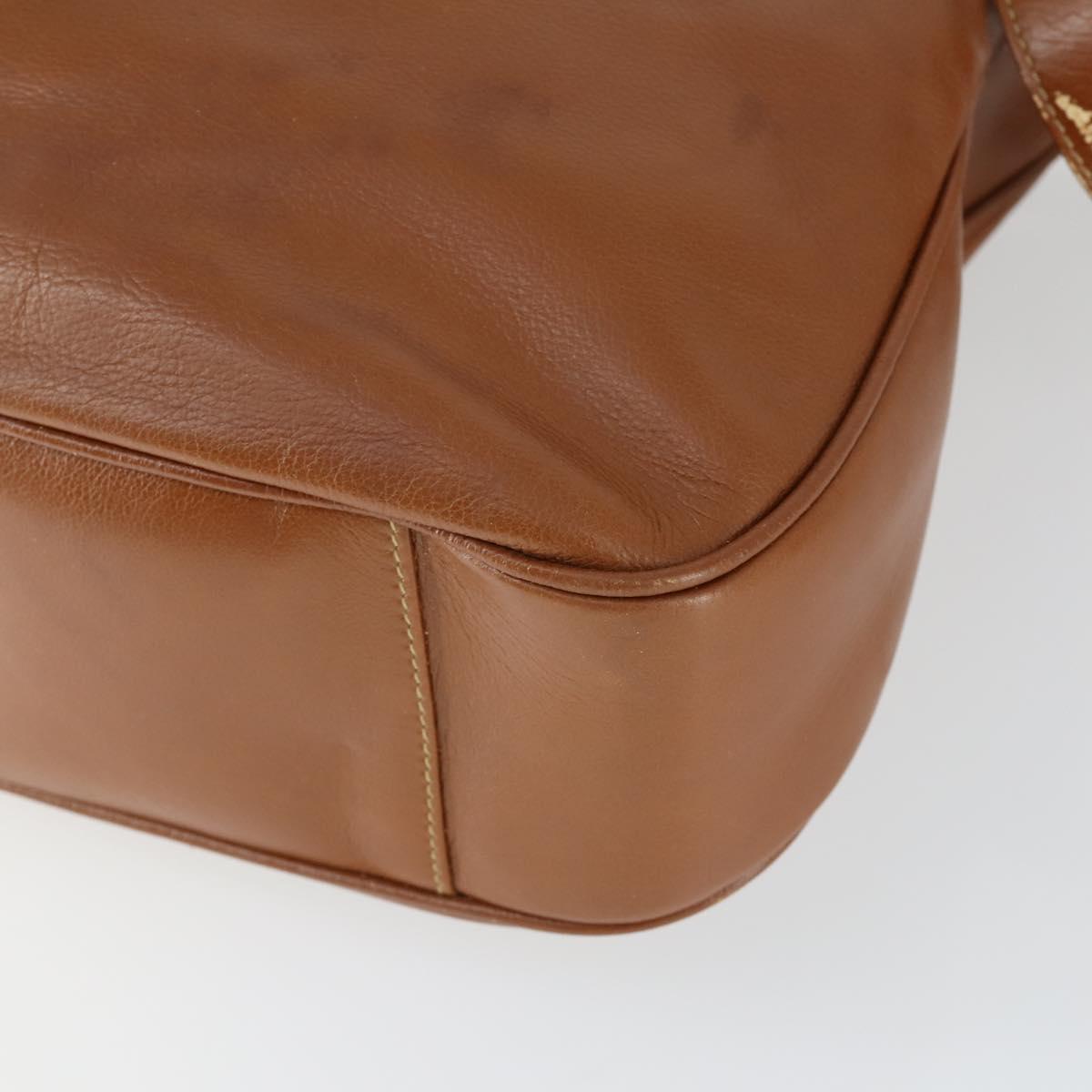 GUCCI Bamboo Shoulder Bag Leather 2way Brown Gold 001 1781 1577 Auth th6578