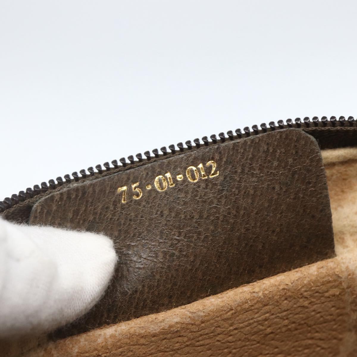 GUCCI GG Supreme Web Sherry Line Clutch Bag PVC Beige Gold 75 01 012 Auth th6579