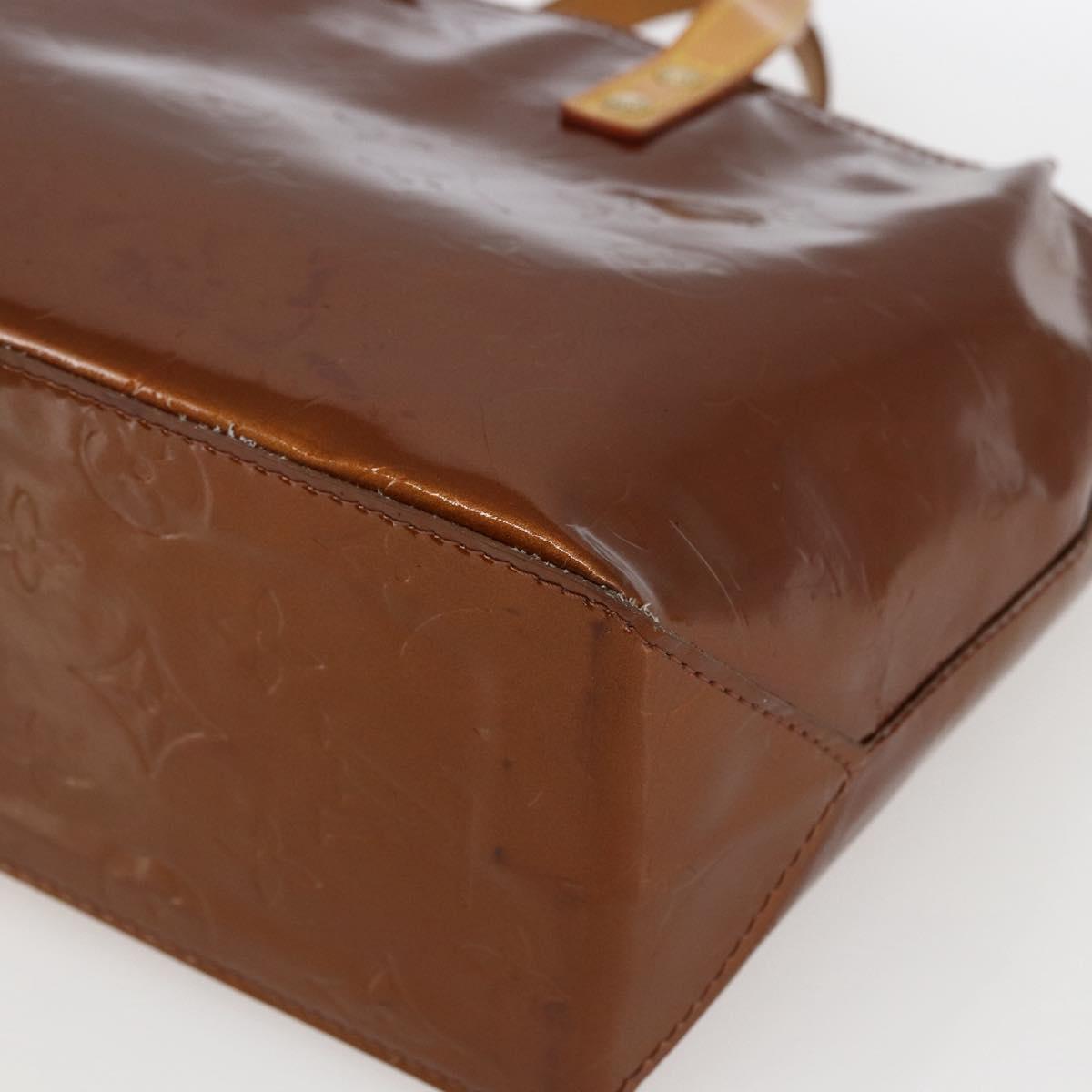 LOUIS VUITTON Monogram Vernis Reade PM Hand Bag Bronze M91146 LV Auth th6587