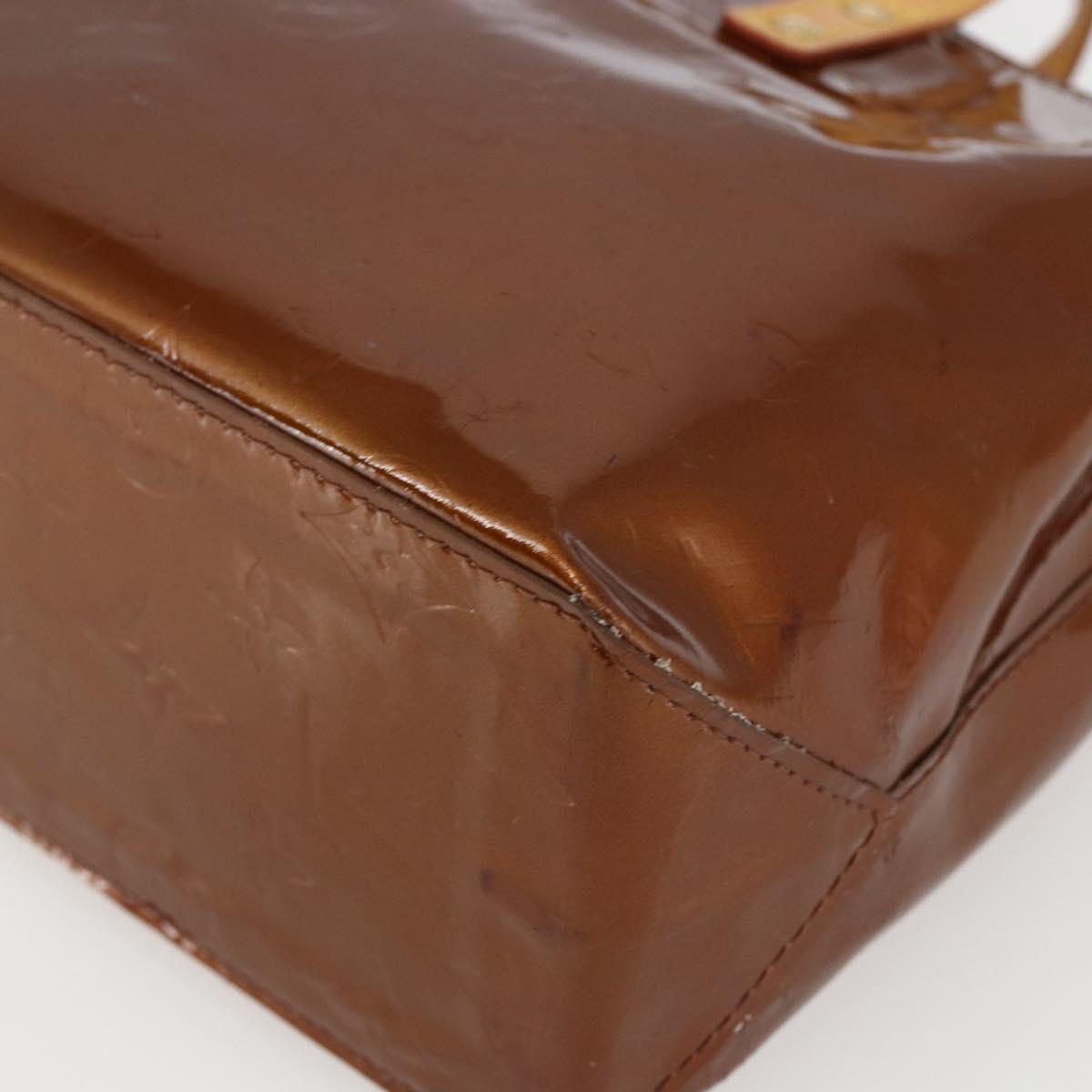 LOUIS VUITTON Monogram Vernis Reade PM Hand Bag Bronze M91146 LV Auth th6587