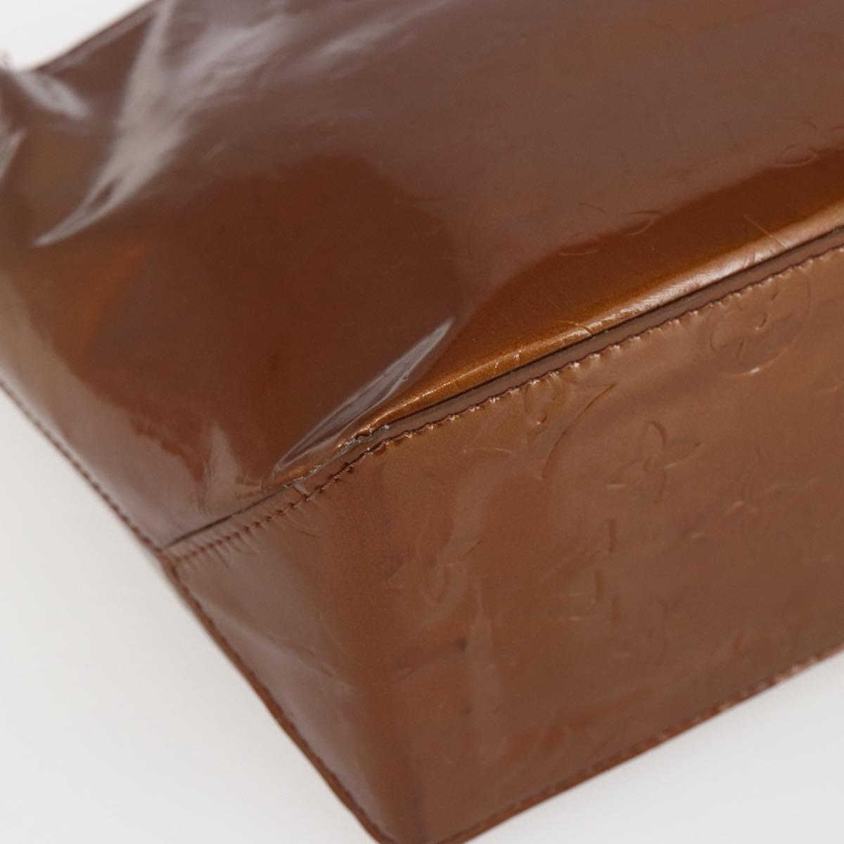 LOUIS VUITTON Monogram Vernis Reade PM Hand Bag Bronze M91146 LV Auth th6587