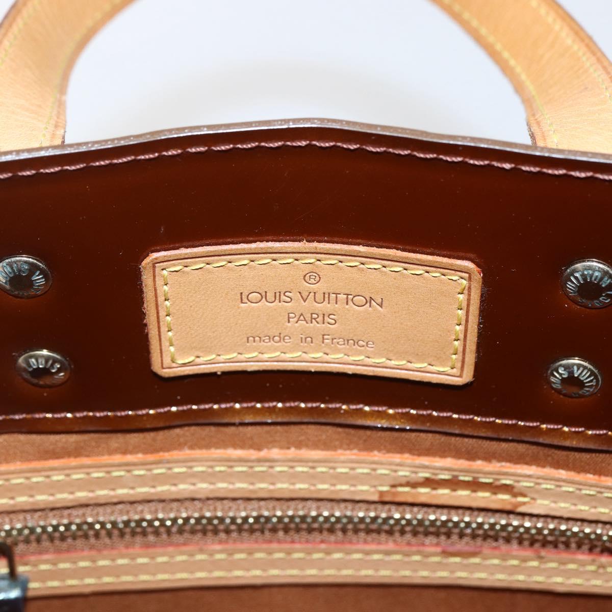 LOUIS VUITTON Monogram Vernis Reade PM Hand Bag Bronze M91146 LV Auth th6587