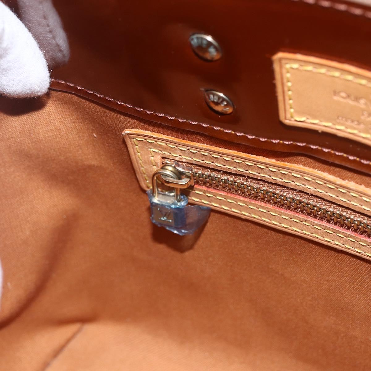 LOUIS VUITTON Monogram Vernis Reade PM Hand Bag Bronze M91146 LV Auth th6587