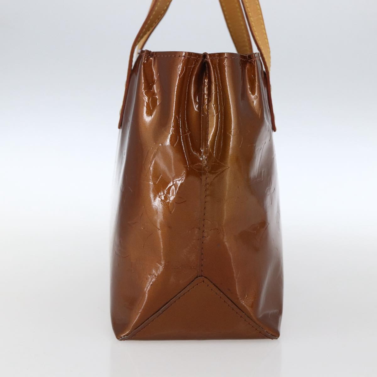 LOUIS VUITTON Monogram Vernis Reade PM Hand Bag Bronze M91146 LV Auth th6587
