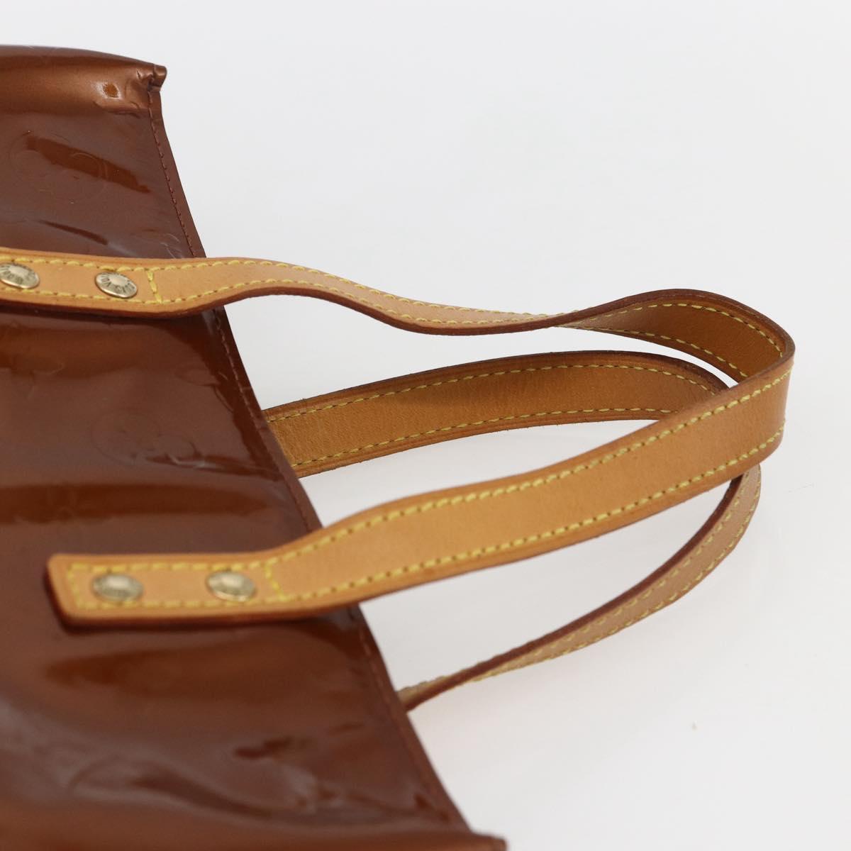 LOUIS VUITTON Monogram Vernis Reade PM Hand Bag Bronze M91146 LV Auth th6587