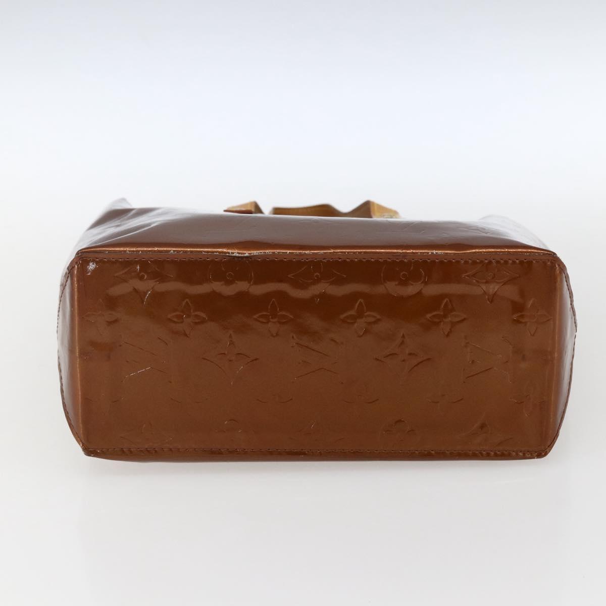 LOUIS VUITTON Monogram Vernis Reade PM Hand Bag Bronze M91146 LV Auth th6587