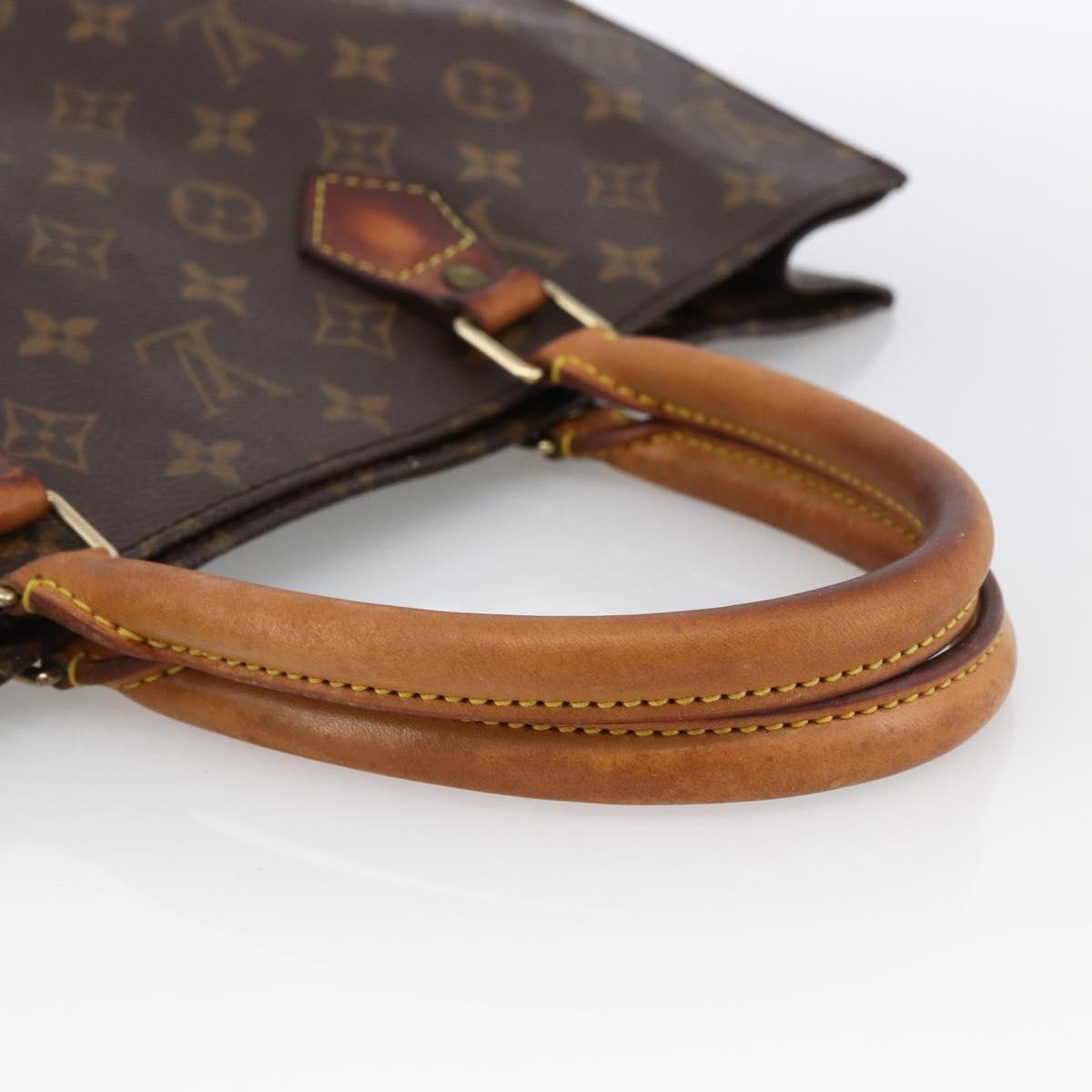 LOUIS VUITTON Monogram Sac Plat Hand Bag M51140 LV Auth th6610