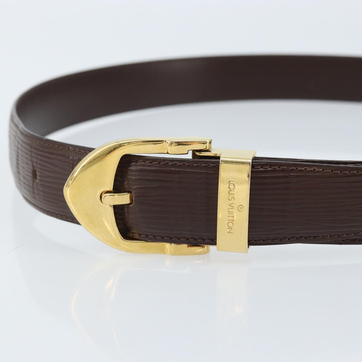 LOUIS VUITTON Epi Ceinture Belt 35.4"" Brown mocha LV Auth th6619