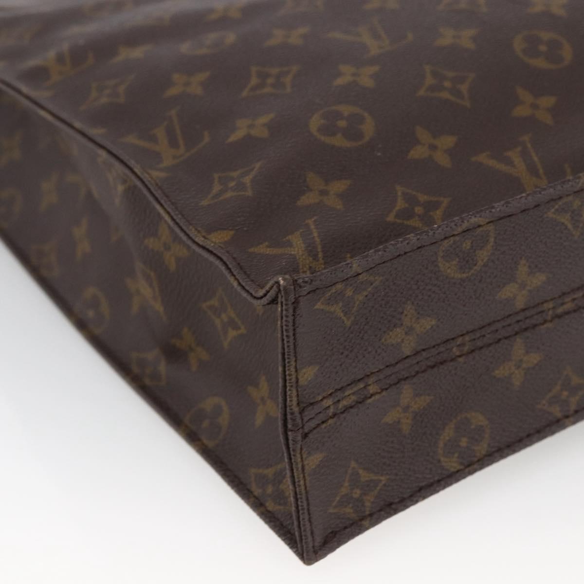 LOUIS VUITTON Monogram Sac Plat Hand Bag M51140 LV Auth th6622