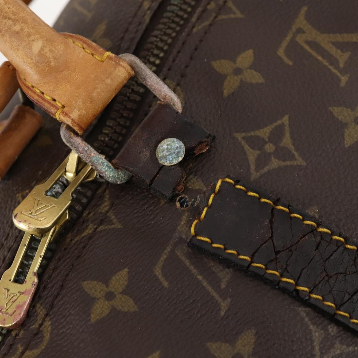 LOUIS VUITTON Monogram Keepall Bandouliere 55 Boston Bag M41414 LV Auth th6635