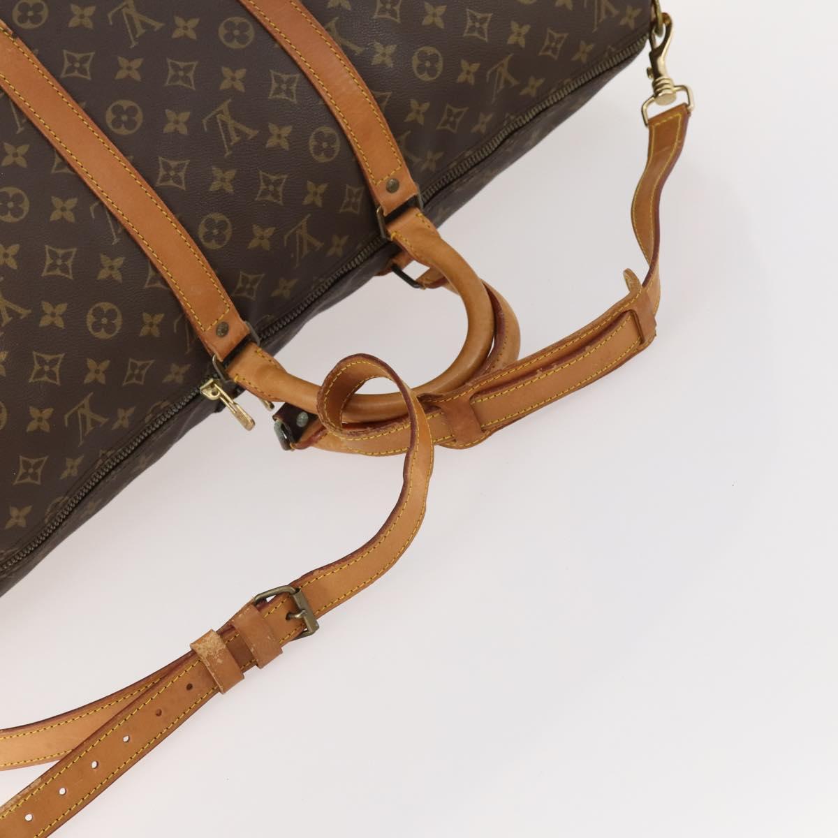 LOUIS VUITTON Monogram Keepall Bandouliere 55 Boston Bag M41414 LV Auth th6635