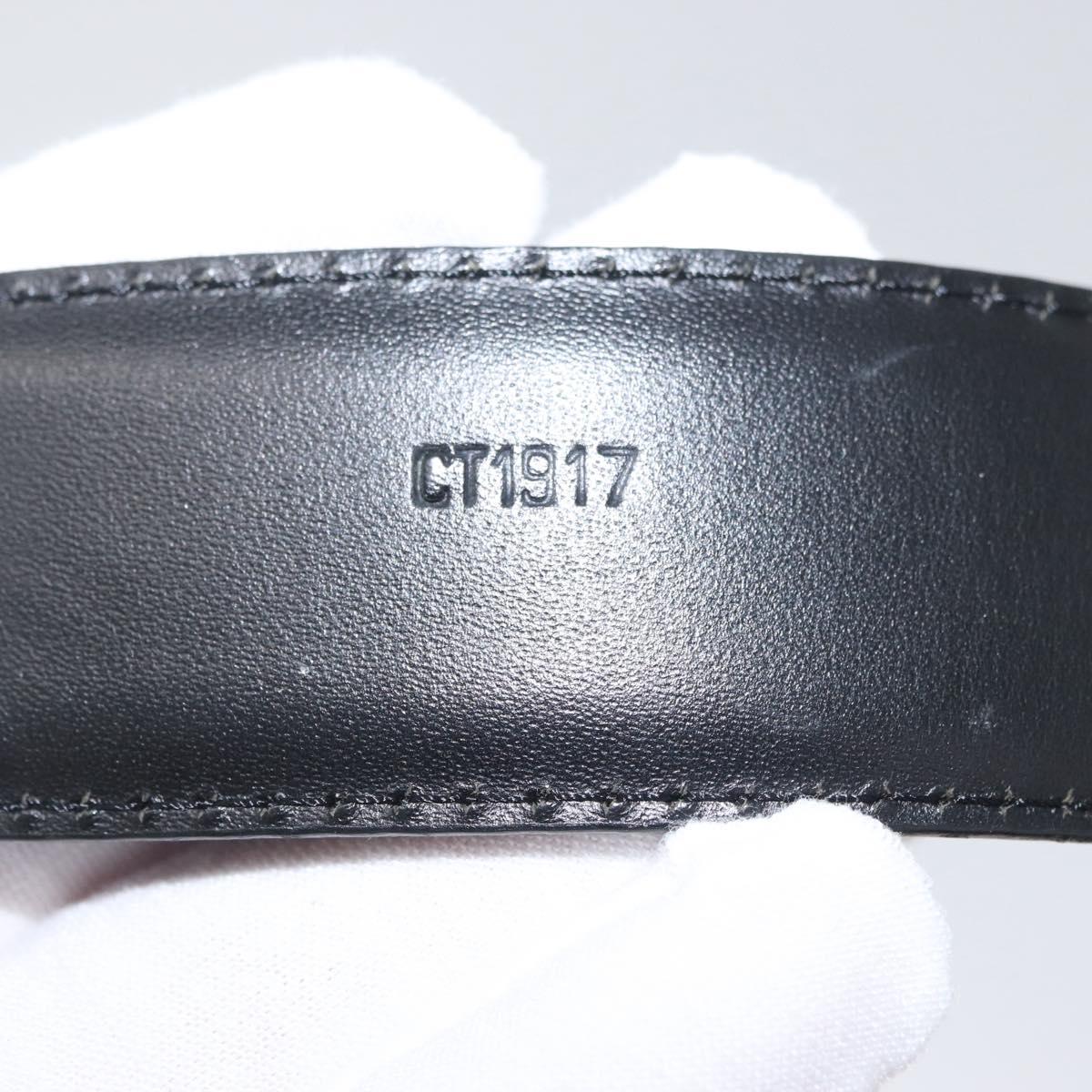 LOUIS VUITTON Epi Ceinture Belt 41.3"" Black LV Auth th6640