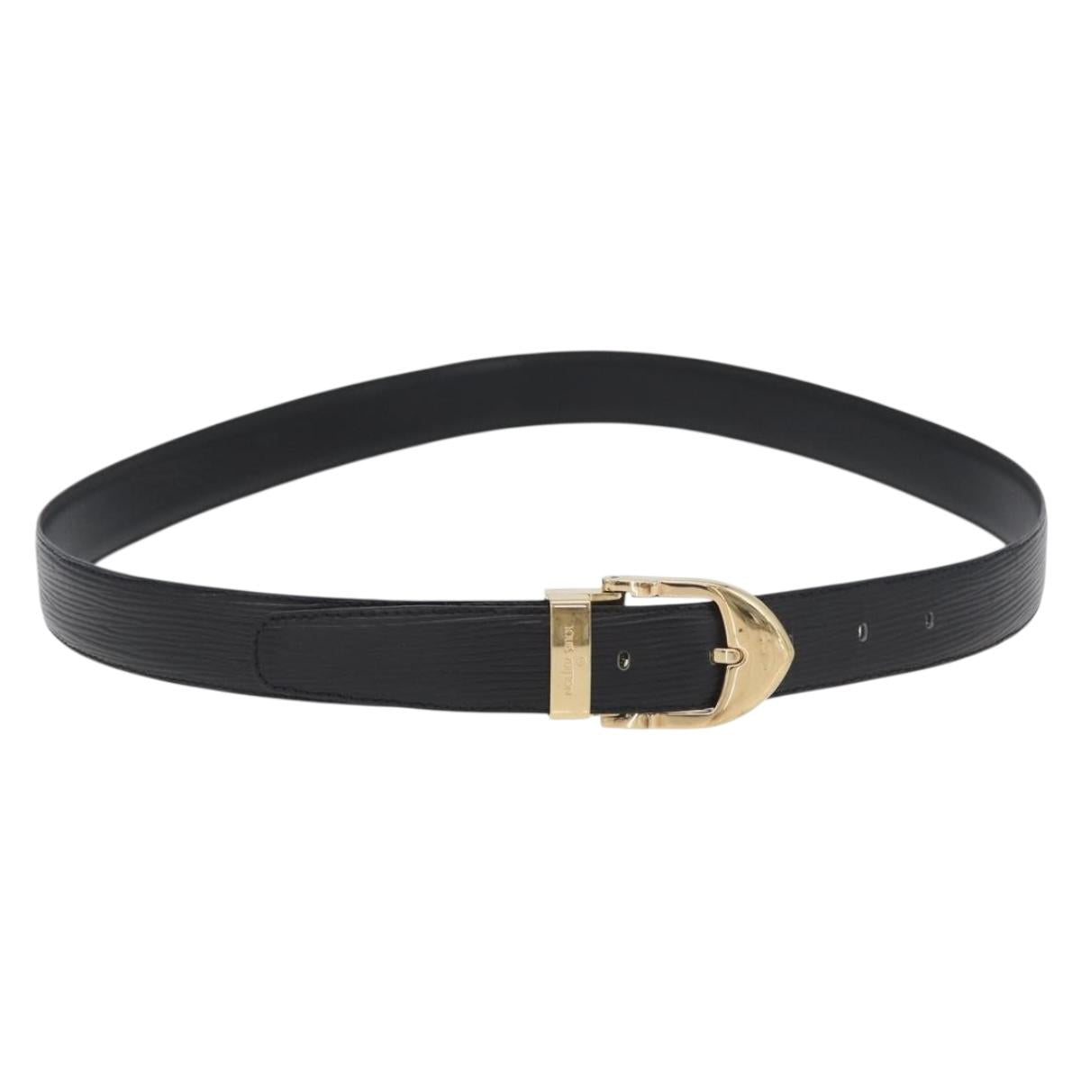 LOUIS VUITTON Epi Ceinture Belt 41.3"" Black LV Auth th6640