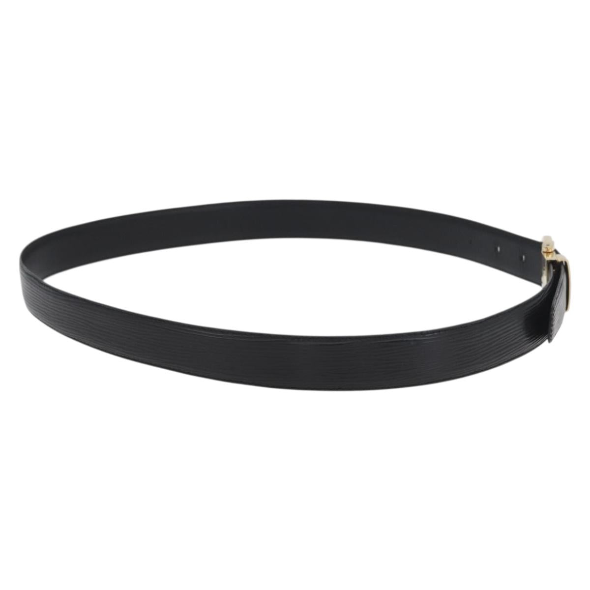LOUIS VUITTON Epi Ceinture Belt 41.3"" Black LV Auth th6640