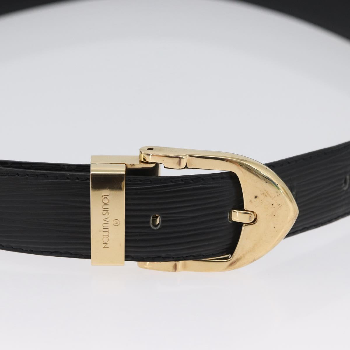 LOUIS VUITTON Epi Ceinture Belt 41.3"" Black LV Auth th6640