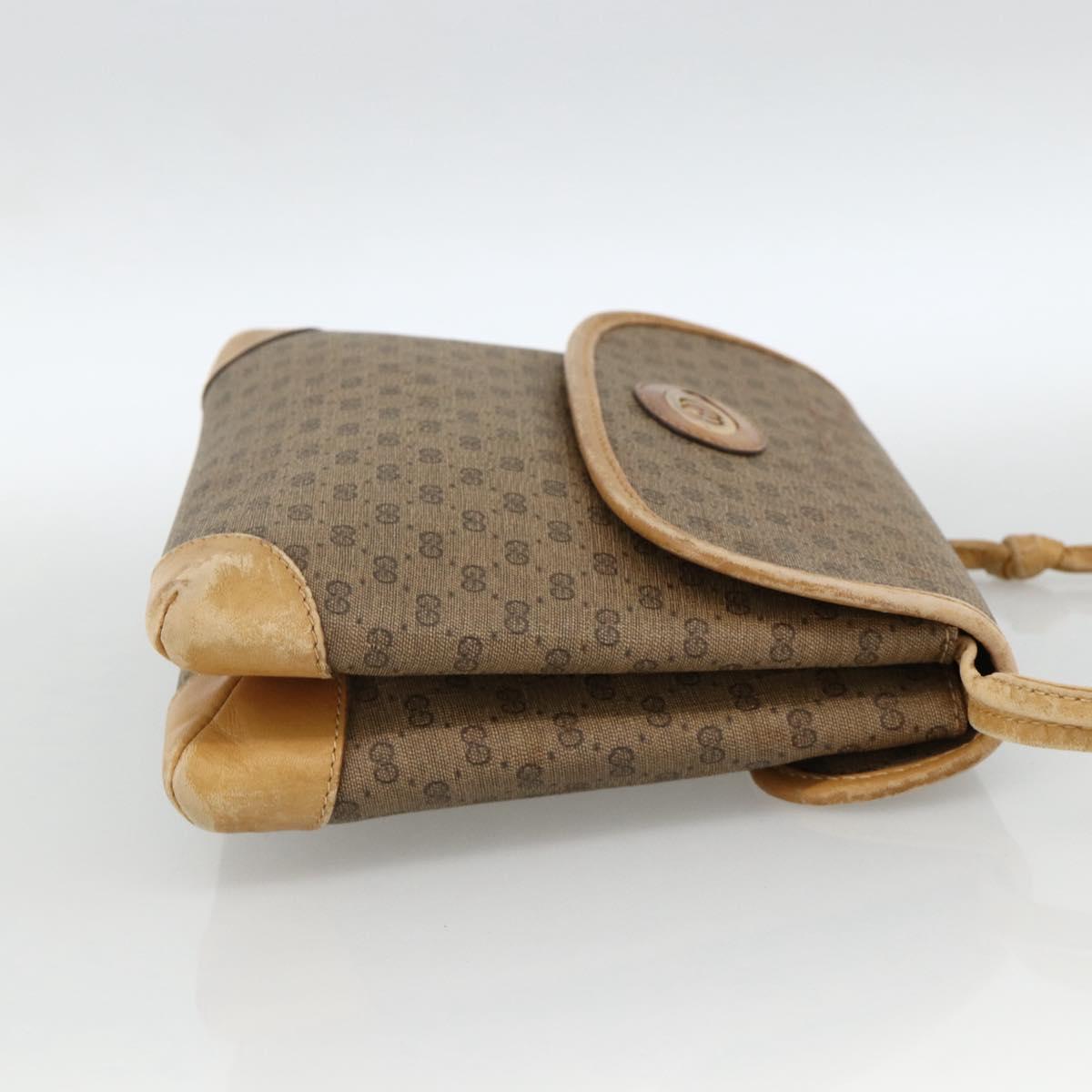 GUCCI Micro GG Supreme Shoulder Bag PVC Beige Gold 007 92 5548 Auth th6642