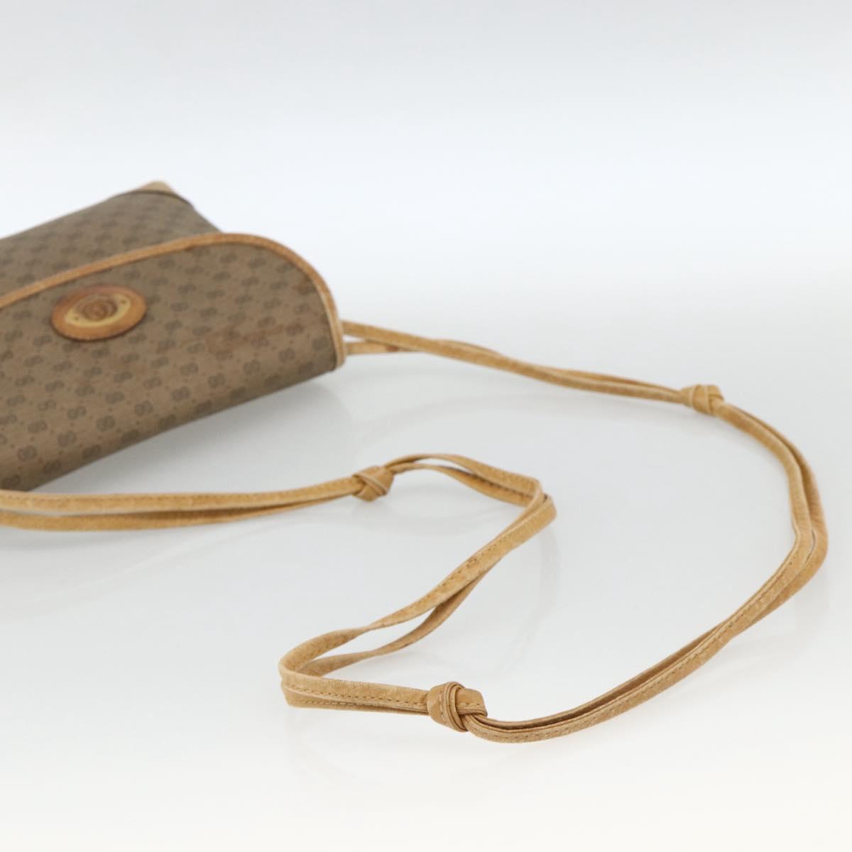 GUCCI Micro GG Supreme Shoulder Bag PVC Beige Gold 007 92 5548 Auth th6642