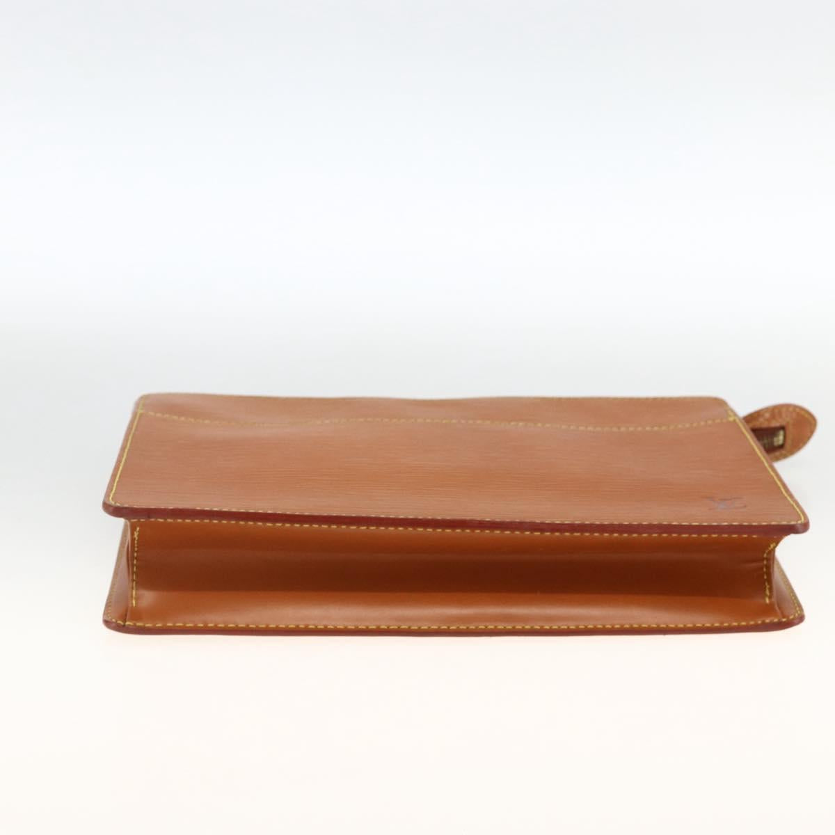 LOUIS VUITTON Epi Pochette Homme Clutch Bag Brown Zipangu M52528 Auth th6652