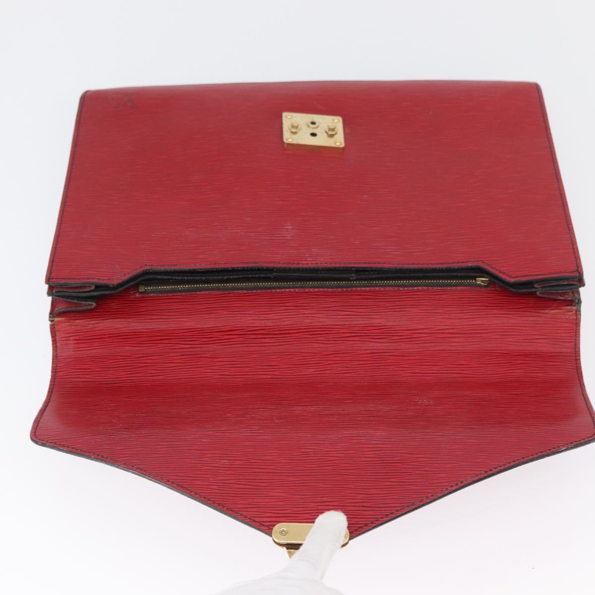 LOUIS VUITTON Epi ServietteConseiller Business Bag Red M54427 LV Auth th6653