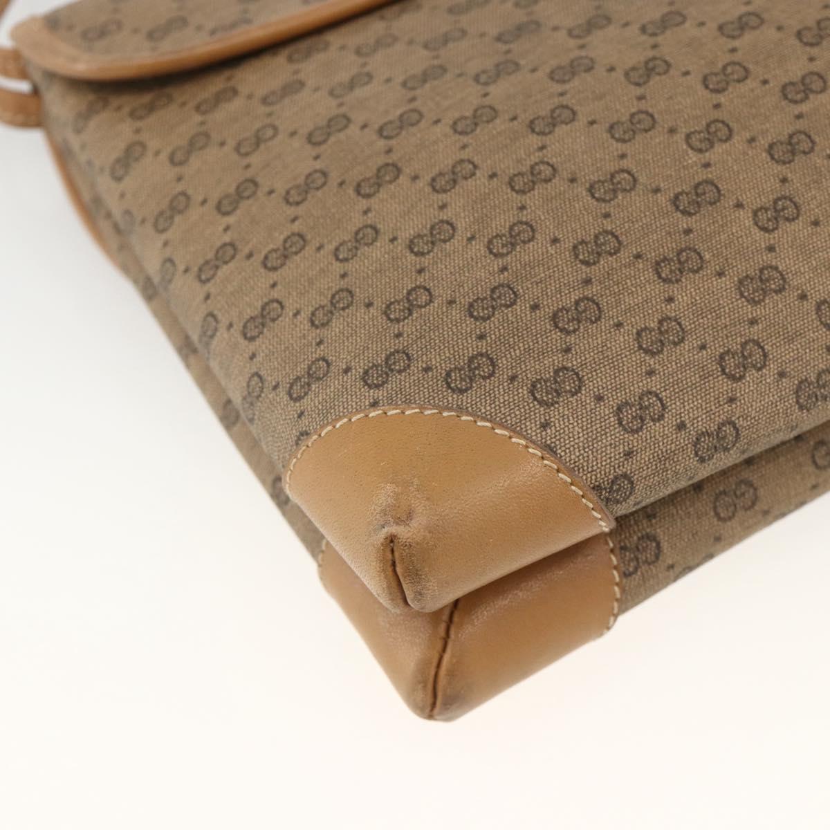 GUCCI Micro GG Supreme Shoulder Bag PVC Beige Gold 14 007 5548 Auth th6655