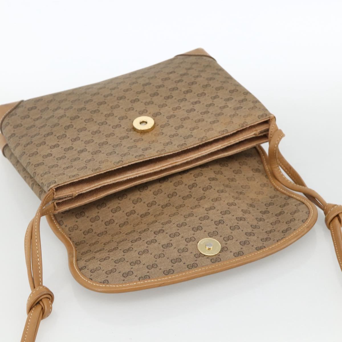 GUCCI Micro GG Supreme Shoulder Bag PVC Beige Gold 14 007 5548 Auth th6655