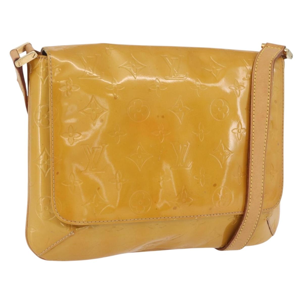 LOUIS VUITTON Monogram Vernis Thompson Street Bag Beige M91301 LV Auth th6656