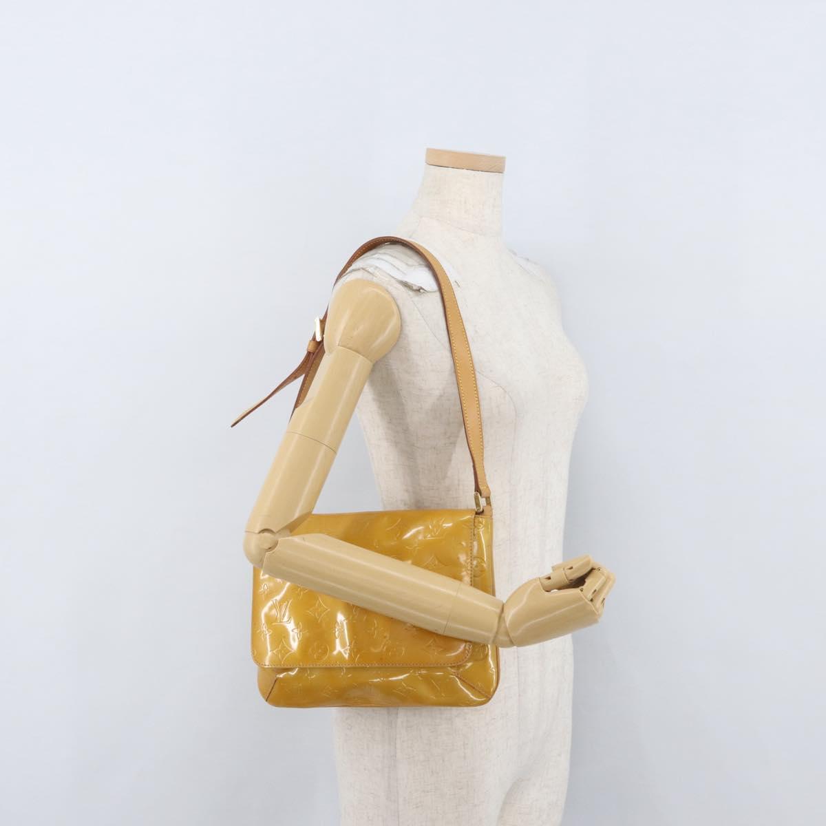 LOUIS VUITTON Monogram Vernis Thompson Street Bag Beige M91301 LV Auth th6656
