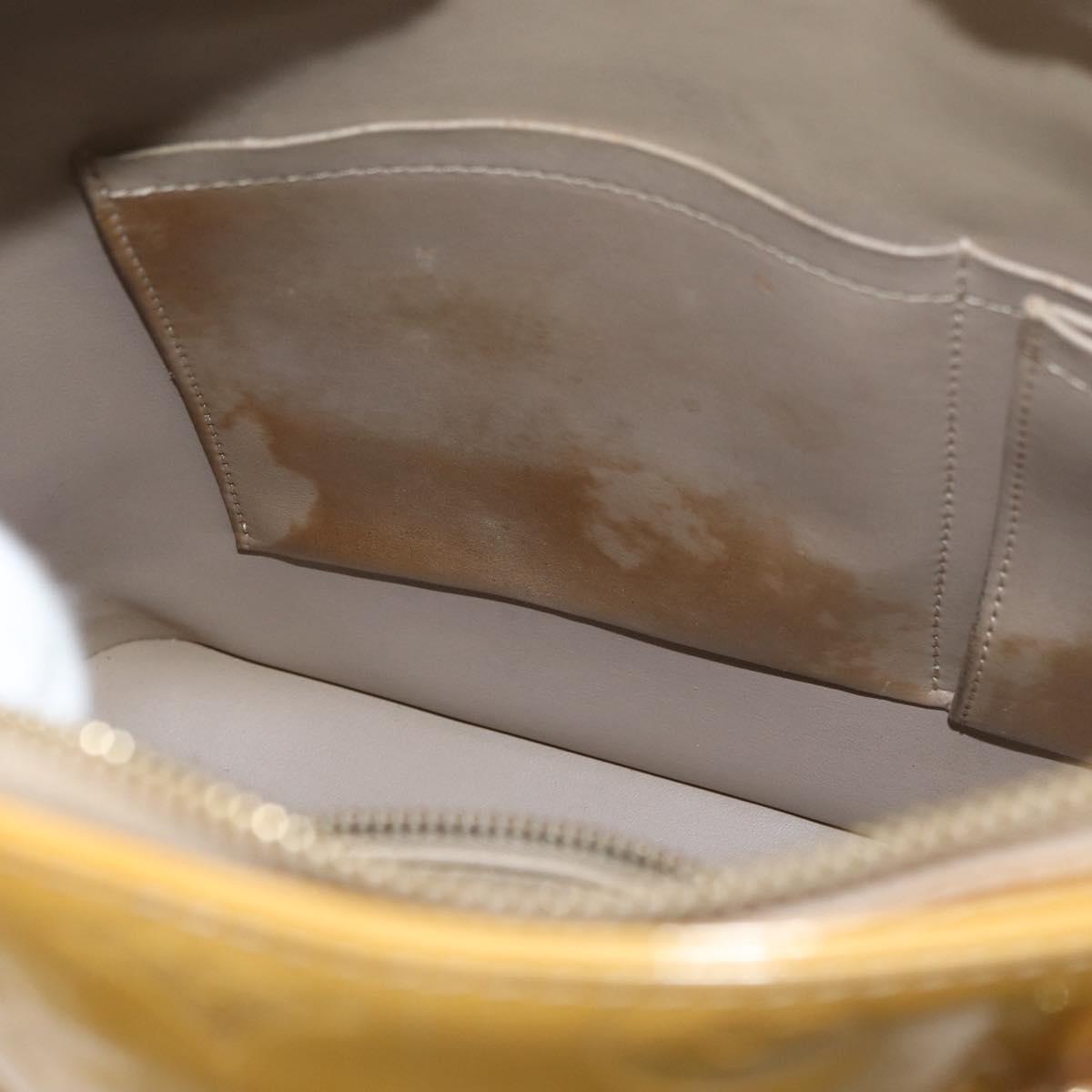 LOUIS VUITTON Monogram Vernis Houston Hand Bag Beige M91004 LV Auth th6657