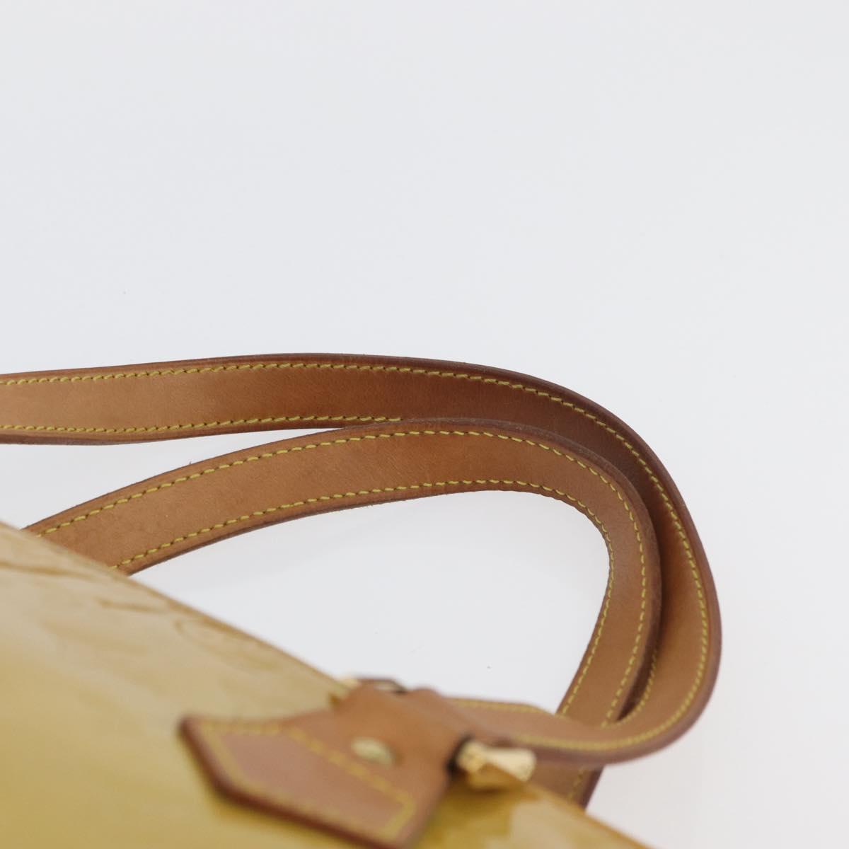 LOUIS VUITTON Monogram Vernis Houston Hand Bag Beige M91004 LV Auth th6657