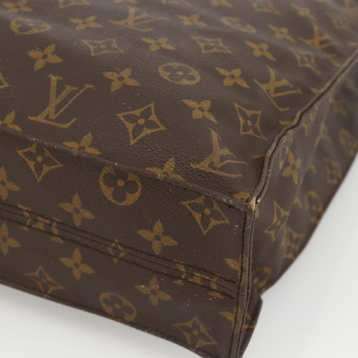 LOUIS VUITTON Monogram Sac Plat Hand Bag M51140 LV Auth th6661