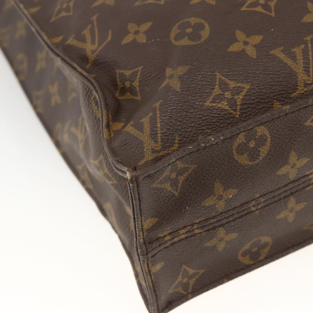 LOUIS VUITTON Monogram Sac Plat Hand Bag M51140 LV Auth th6661