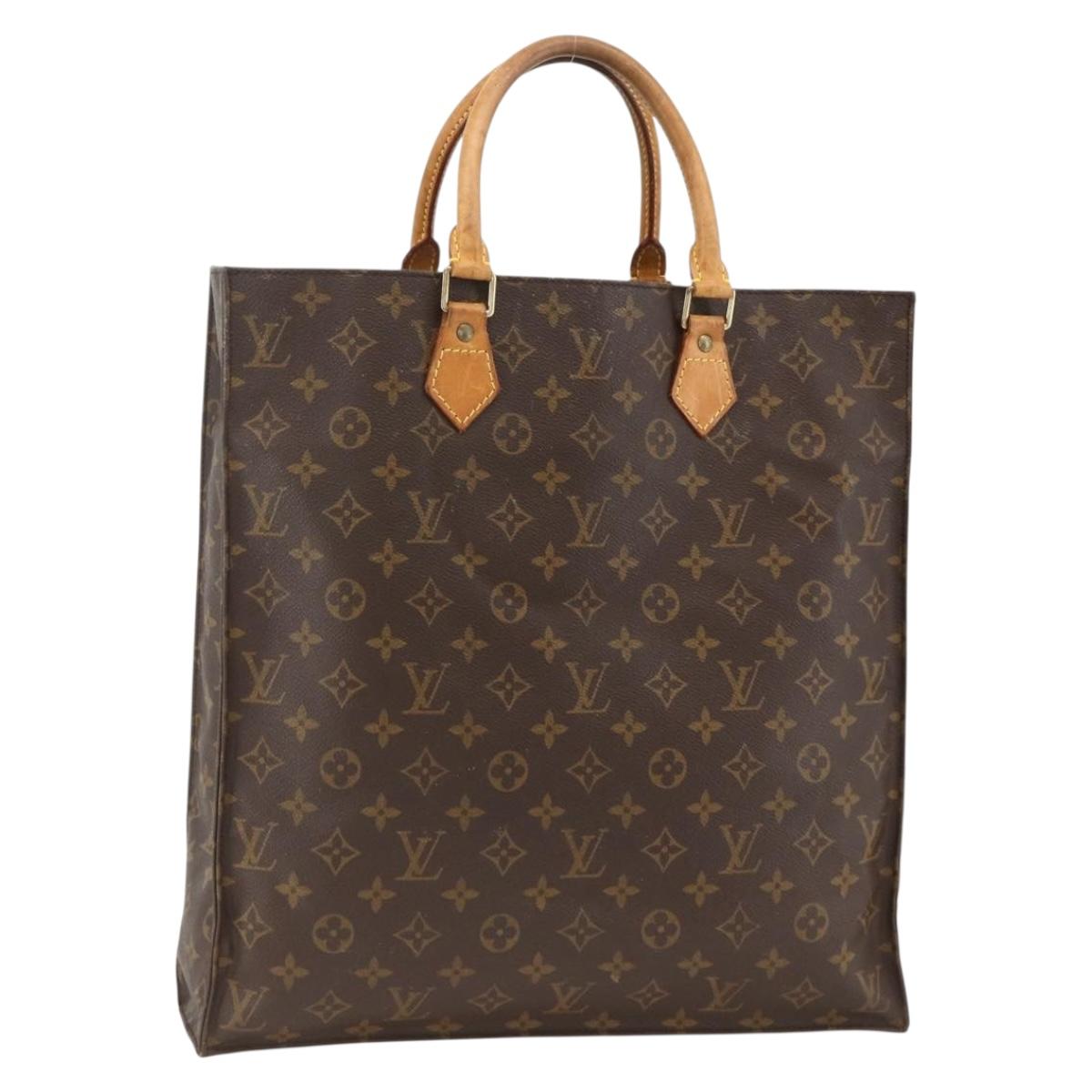LOUIS VUITTON Monogram Sac Plat Hand Bag M51140 LV Auth th6661