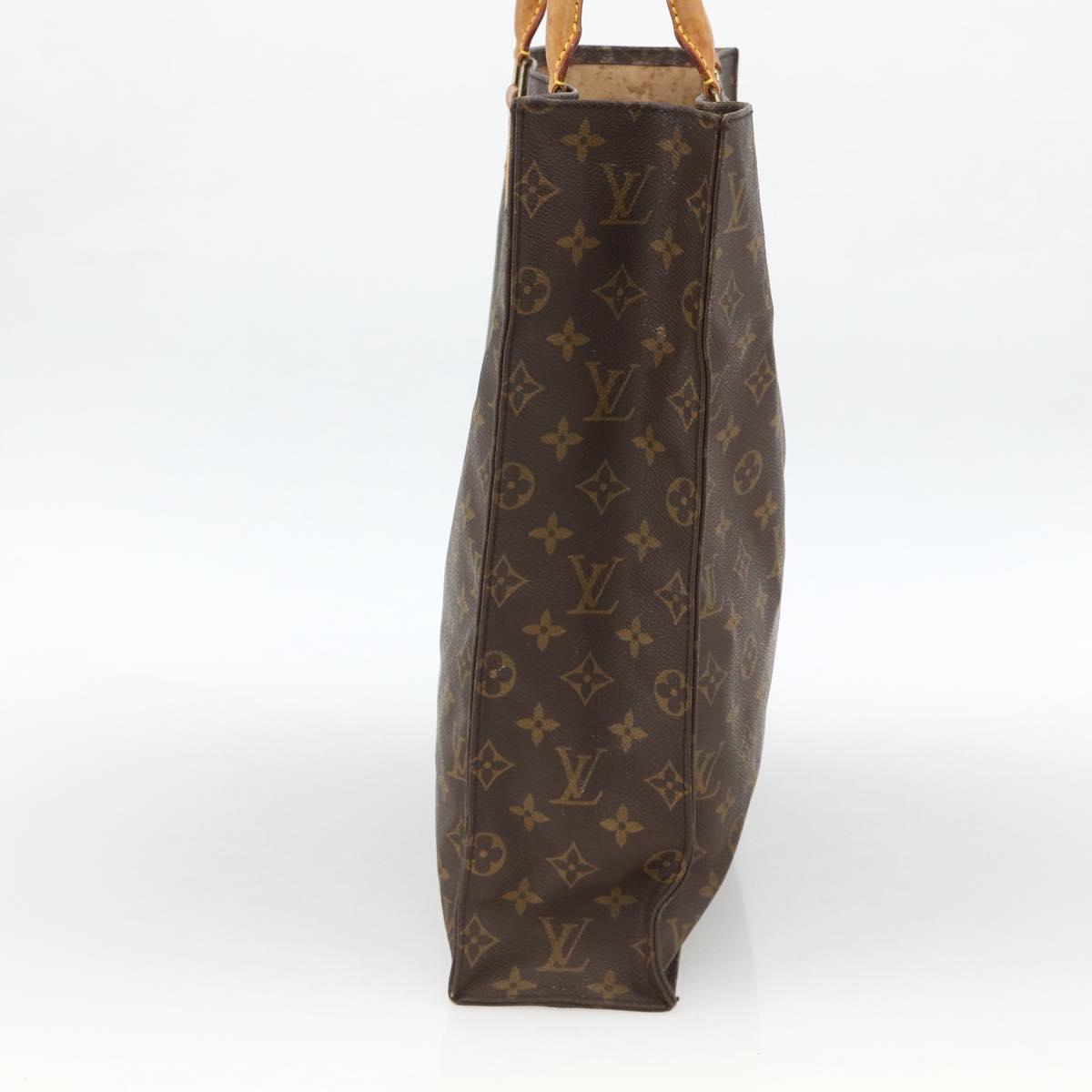 LOUIS VUITTON Monogram Sac Plat Hand Bag M51140 LV Auth th6661