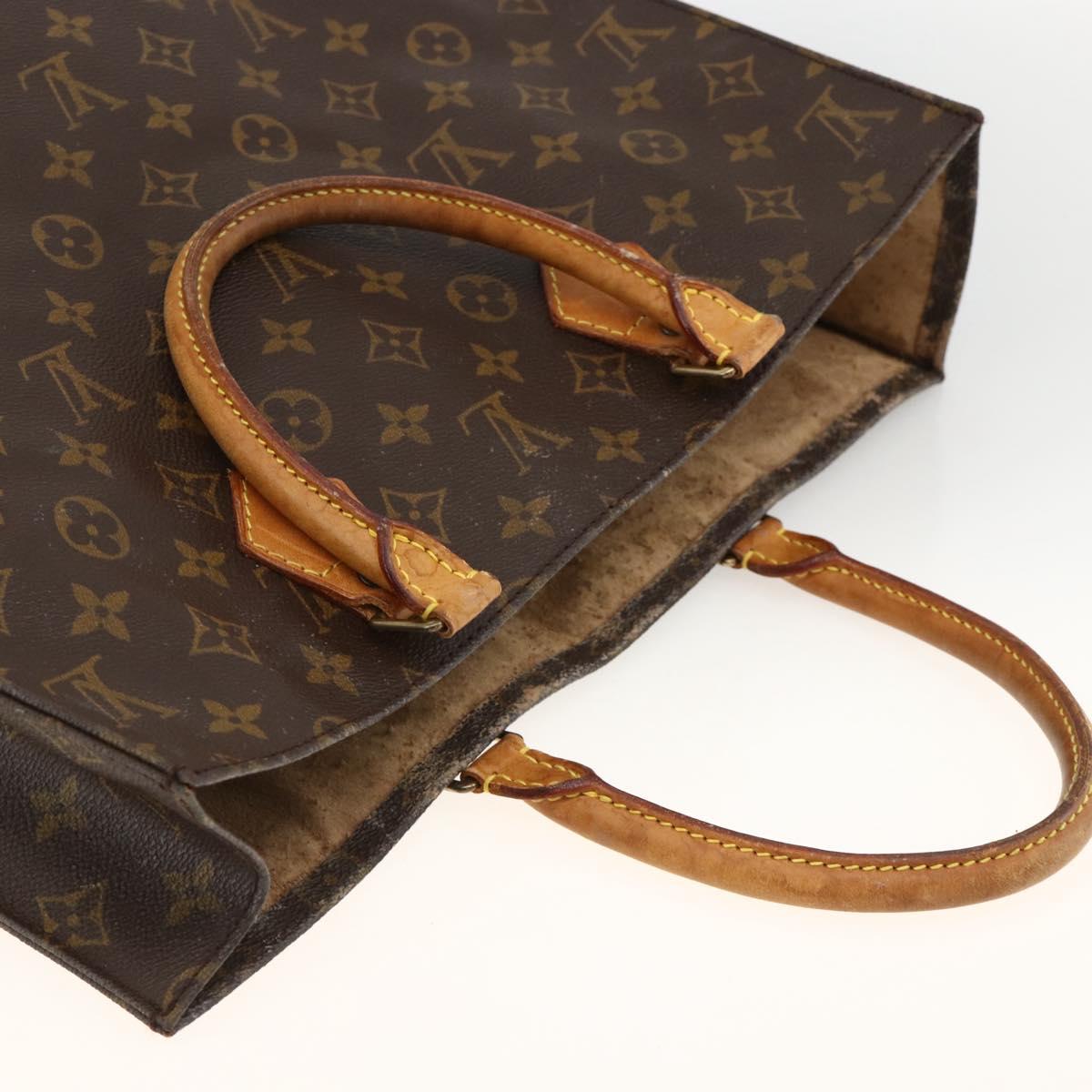 LOUIS VUITTON Monogram Sac Plat Hand Bag M51140 LV Auth th6661