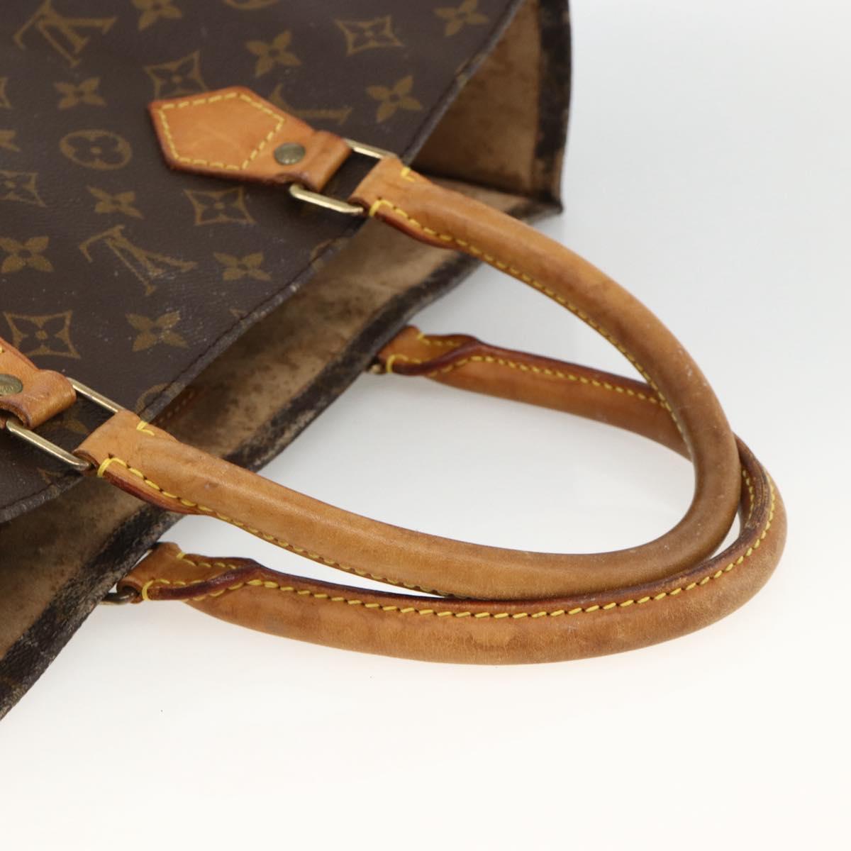 LOUIS VUITTON Monogram Sac Plat Hand Bag M51140 LV Auth th6661