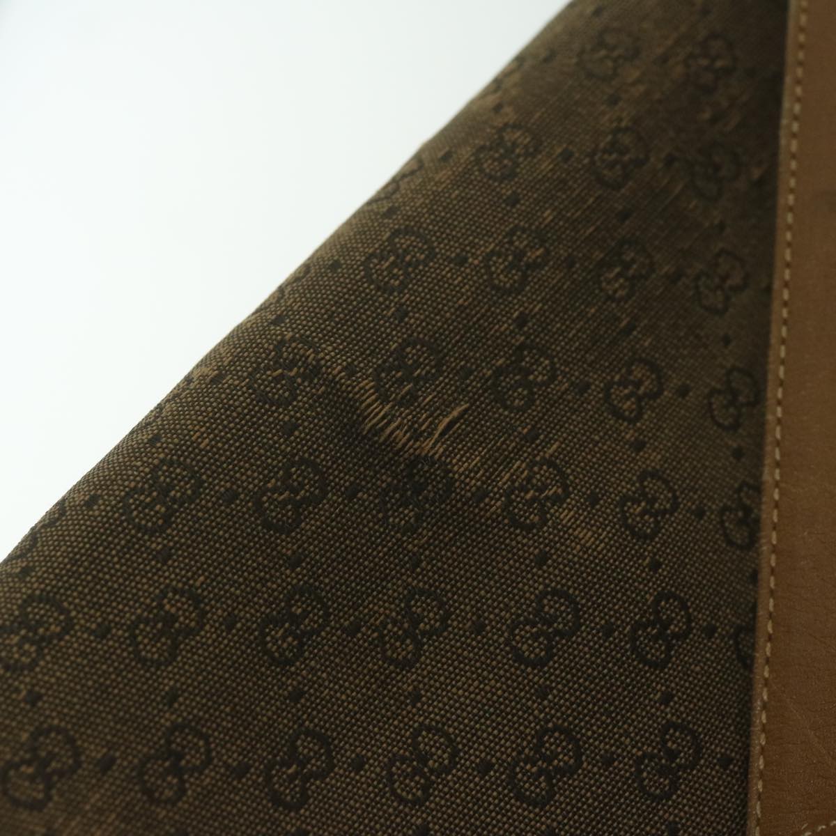 GUCCI Micro GG Canvas Shoulder Bag Beige Brown Auth ar9061