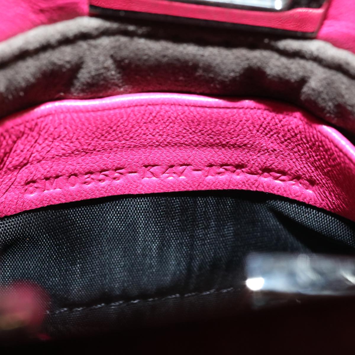 FENDI Micro Peek A Boo Hand Bag Leather 2way Pink Auth am2705gAV
