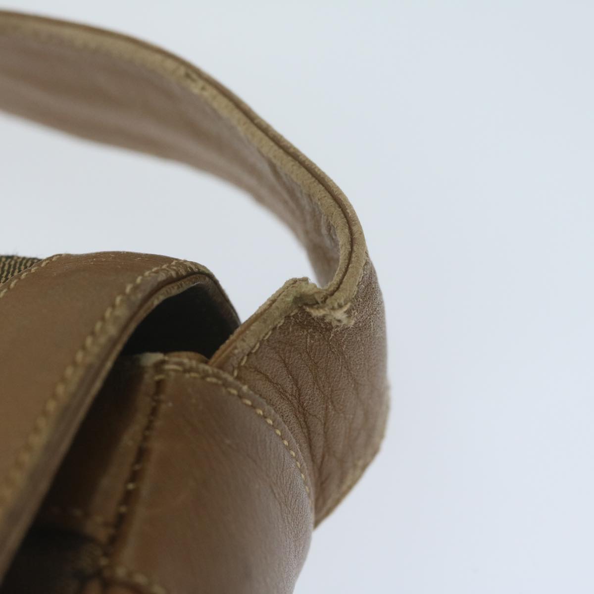 GUCCI Micro GG Canvas Shoulder Bag Beige Brown Auth ar9061