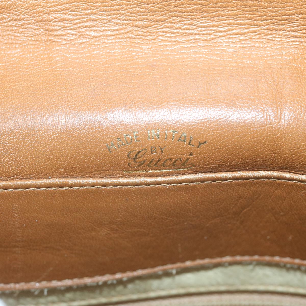 GUCCI Micro GG Canvas Shoulder Bag Beige Brown Auth ar9061