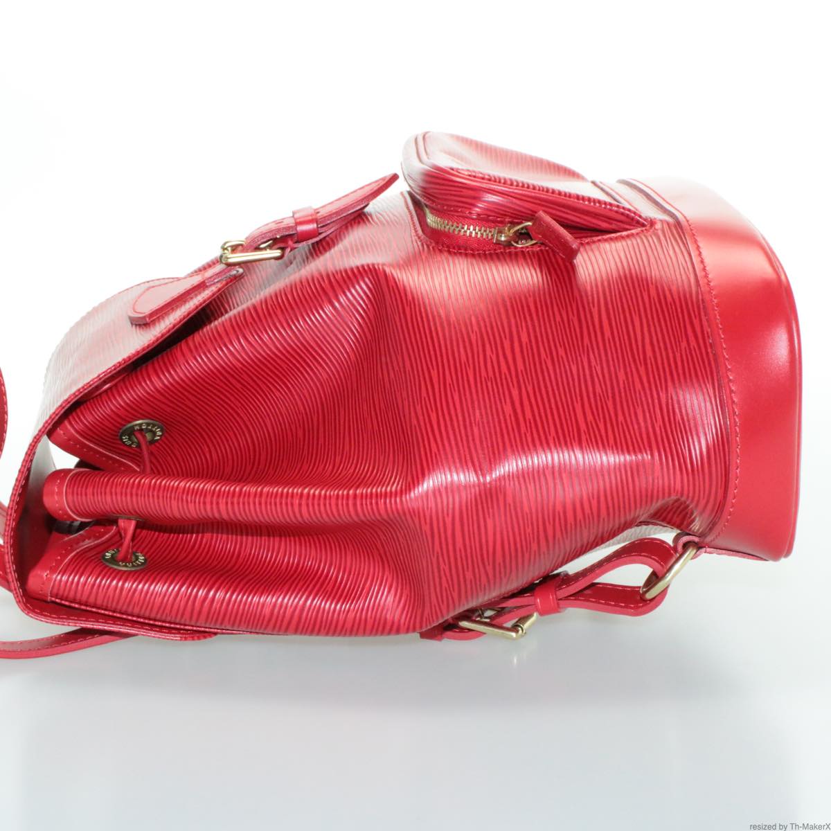 LOUIS VUITTON Epi Montsouris MM Backpack Red LV Auth am2389sSM