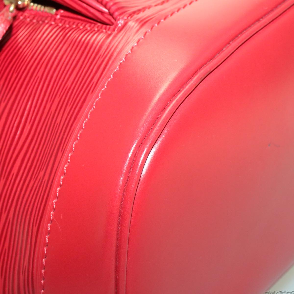 LOUIS VUITTON Epi Montsouris MM Backpack Red LV Auth am2389sSM