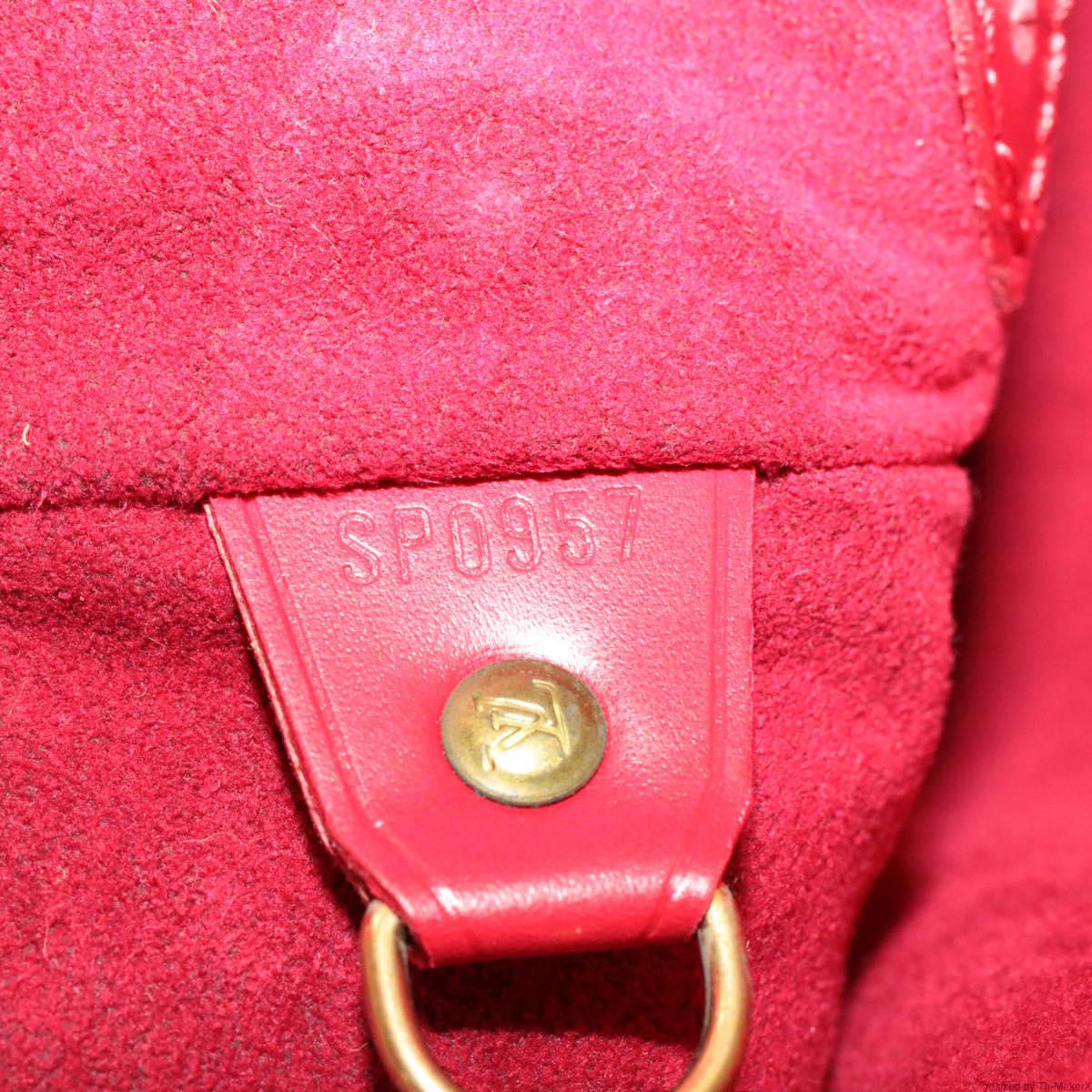 LOUIS VUITTON Epi Montsouris MM Backpack Red LV Auth am2389sSM