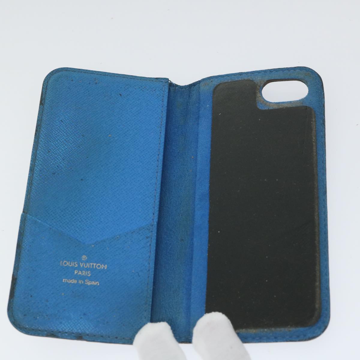 LOUIS VUITTON Monogram iPhone Case 4 Set Blue Pink LV Auth ti1305