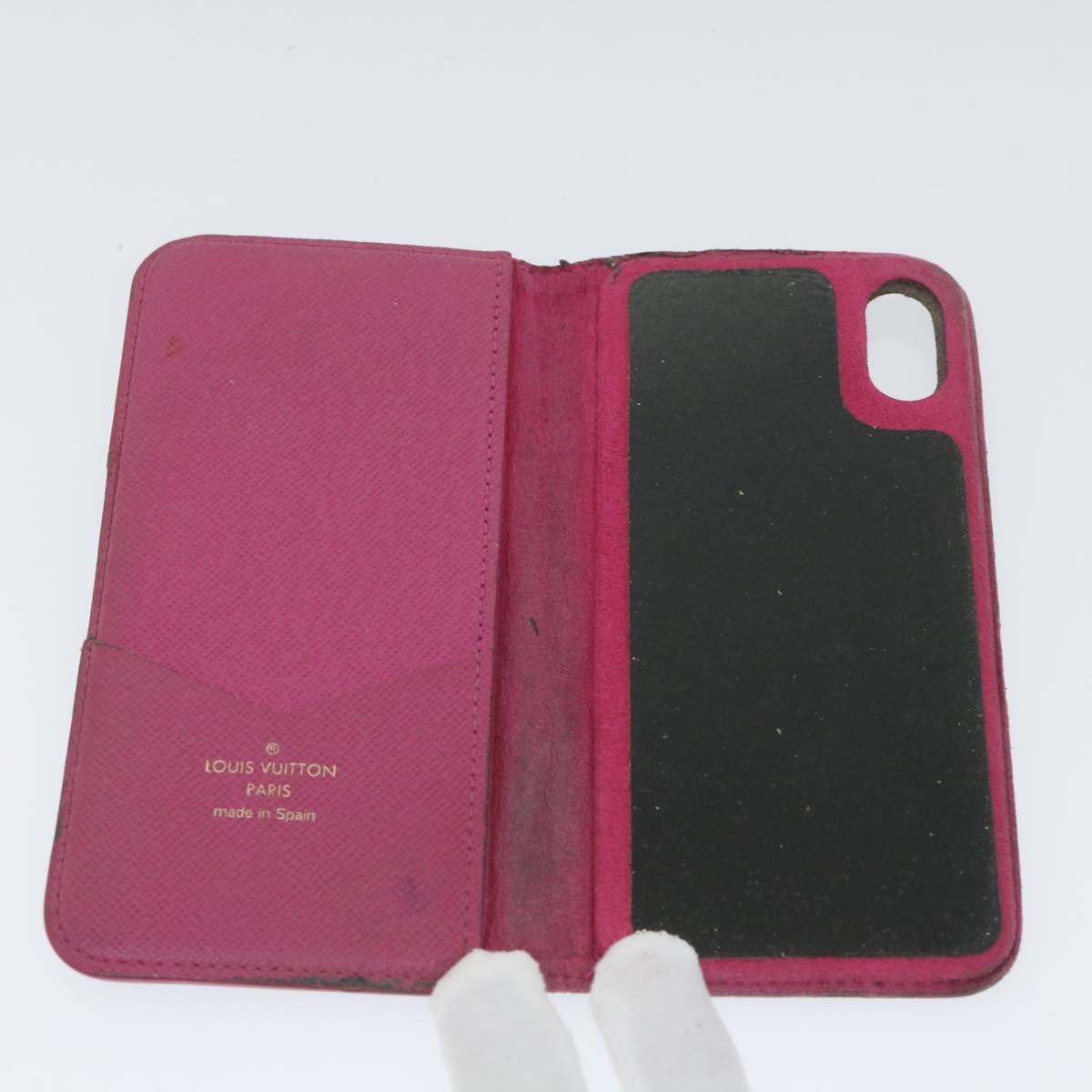 LOUIS VUITTON Monogram iPhone Case 4 Set Blue Pink LV Auth ti1305