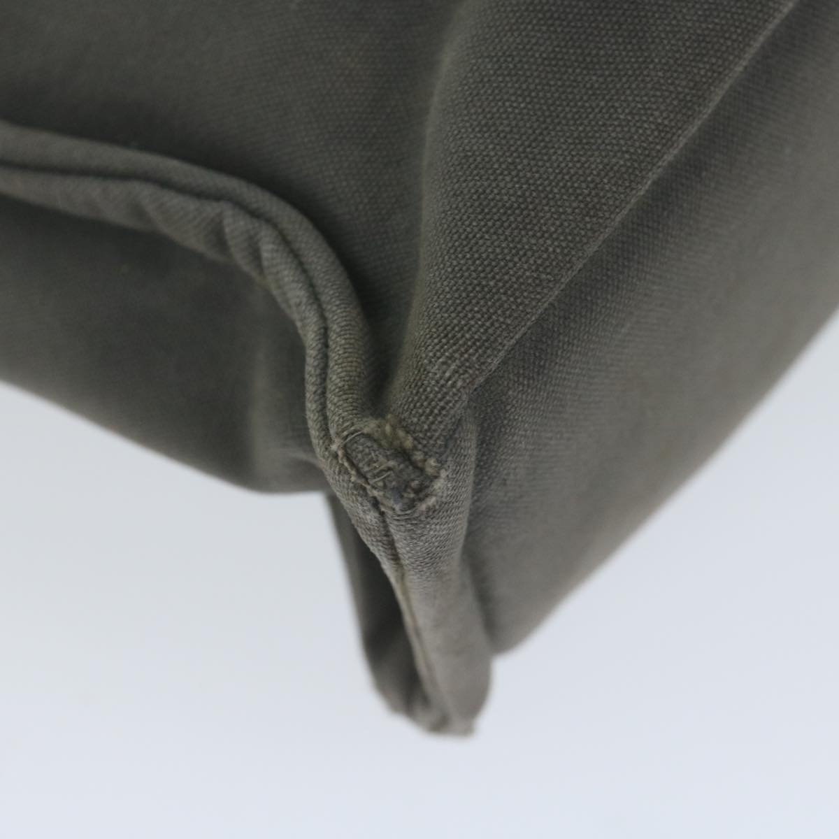 HERMES Fourre Tout MM Tote Bag Canvas Gray Auth ti1504