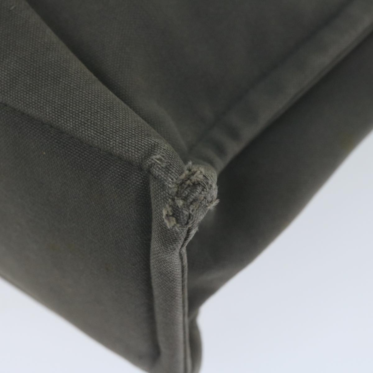 HERMES Fourre Tout MM Tote Bag Canvas Gray Auth ti1504