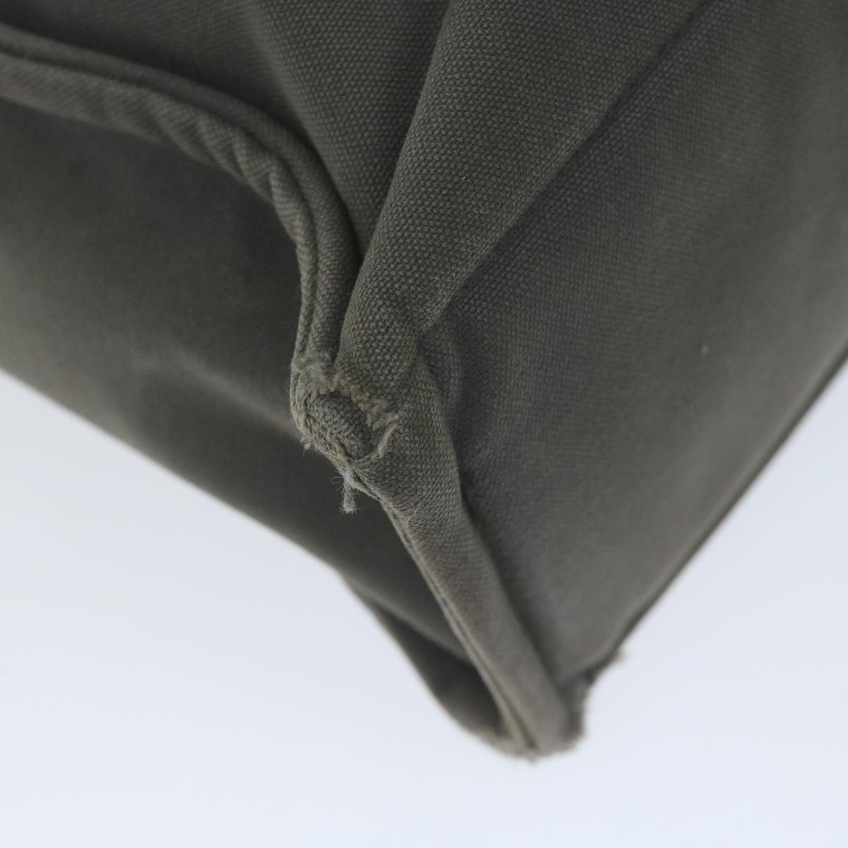 HERMES Fourre Tout MM Tote Bag Canvas Gray Auth ti1504