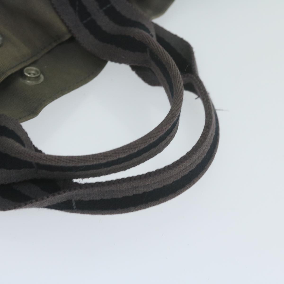 HERMES Fourre Tout MM Tote Bag Canvas Gray Auth ti1504